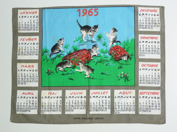 calendrier annee 1965