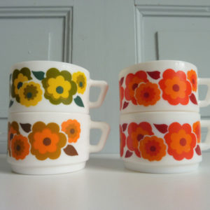 tasses à café arcopal modèle lotus