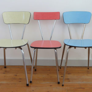 Chaises Formica multicolores