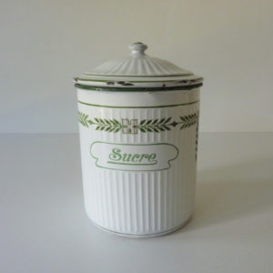 pot à sucre émaillé ancien