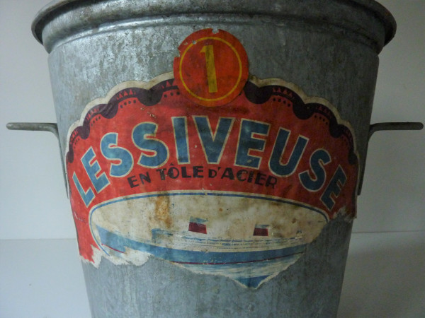 Lessiveuse Miniature En Tôle Zinc – Jouet Dinette Ancien Vintage