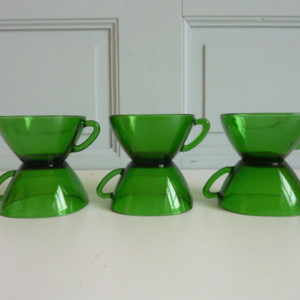 tasses vereco verte vintage