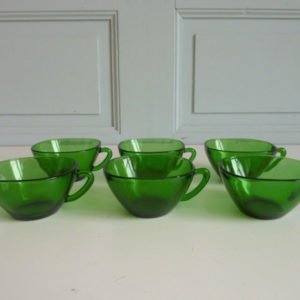 tasses vereco verte vintage