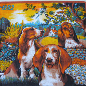 Torchon calendrier 1992 détail