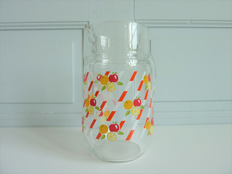 Pichet orangeade vintage coloré