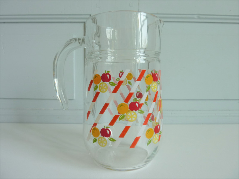 Pichet orangeade vintage coloré